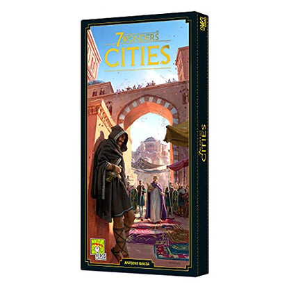 Asmodee 7 Wonders Cities Board Game EXPANSION - Forge Alliances and Expand Your Influence, Civilization Strategy Game for Kids and Adults, Ages 10+, 3-7 Players, 40 Min Playtime