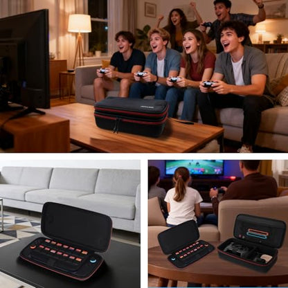 JOYLINK Carrying Case for Nintendo Switch 2, Modular 2-in-1 Dock/Pro Controller Storage Cases + Ultra Slim Carrying Case Travel, All in One Hard Carrying Case with 14 Game Cards Slots