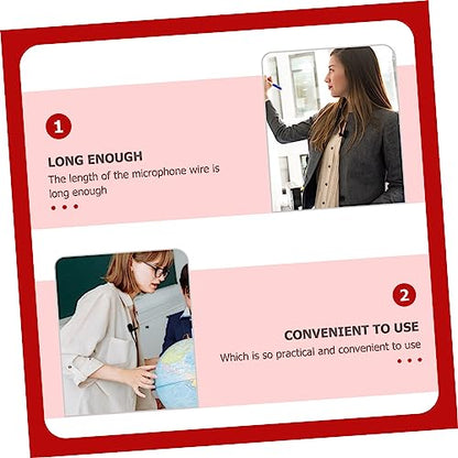 Kisangel 2pcs Professional Lapel Microphone USB Mic Holder for Laptop Interview Collar Amplifier
