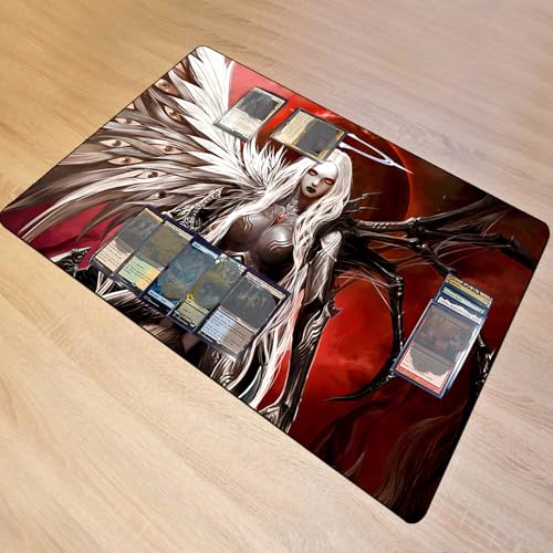 MTG Play Mat, TCG Play Mat for DTCG CCG RPG 24 x 14 inches Trading Card Playmats with Storage Bag Smooth Rubber Surface Battle Game - color: Pattern11