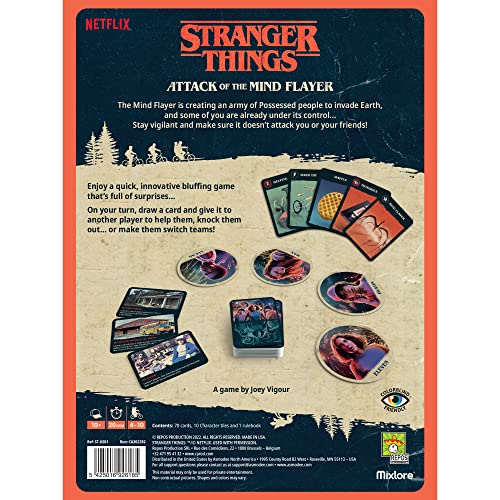 Stranger Things: Attack of The Mind Flayer Party Game - Immersive Social Deduction & Bluffing Strategy Game for Kids & Adults, Ages 10+, 4-10 Players, 20 Minute Playtime, Made by Repos Production