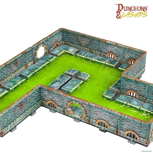 Dungeons & Lasers: Sewers Core Set Miniature Terrain – Unpainted by Archon Studios - Compatible with DND and Other Tabletop RPG Games