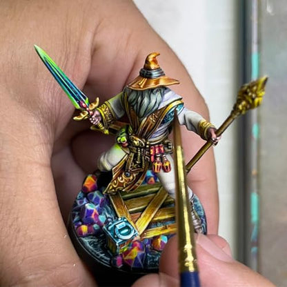 FOXBITE Kolinsky Sable Set Brushes for Miniature Painting Modeling Pieces Fine Detail Paint Brush Miniature Painting Kit Mini Paints Acrylic for Warhammer for Advanced Painters