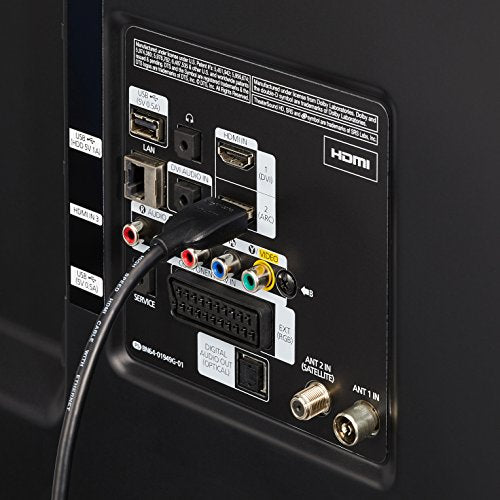 Amazon Basics High-Speed 4K Ultra HD HDMI 2.0 Cable for Blu-ray, 15 feet, Case of 28, 18 Gbps, 60 Hz, 2160p, 48 bit, Ethernet Ready, 3D, Black - size: 15 Feet