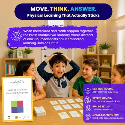 Numberella Deluxe Math Board Game for Kids – Level 1 | Ages 7–10, Grades 2–4 | Mental Math & Times Tables | Award-Winning Data-Proven STEM Game | Family, Homeschool & Classroom | 432 Questions
