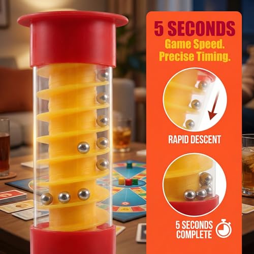 TOYANDONA 2Pcs 5 Second Hourglass Timer with Sound Mini Sand Clock Timer for Game Timing Board Games Party Accessory