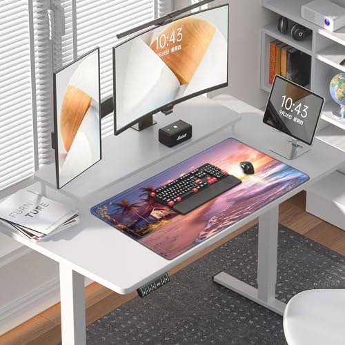 DEGDFSGR Magic The Gathering Playmat 24 x 14 inches, Non-Slip Rubber Base, Commander Playmat for MTG/TCG/YGO/CCG/RPG/PKM, Dreamlike Beach Golden Sunset - color: Dreamlike Beach Golden Sunset, size: 24" x 14"