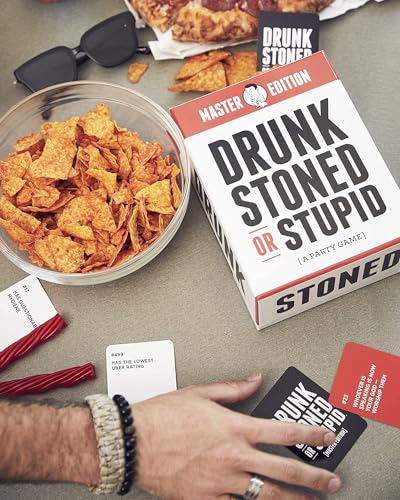 Drunk Stoned or Stupid *Master Edition* | Card Game with 550 Prompt Cards | Who's Most Likely To, 3+ Players, Ages 17+, Adult Game Night, Gifts for Game Lovers, Party Game, Fun Card Game - style: Master Edition