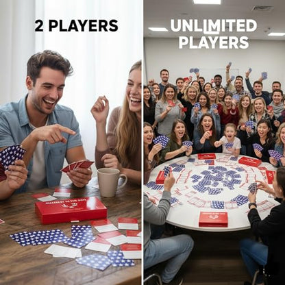 MACHERA America Trivia Game: Smartest in THE Room - The USA & World Card Game for Adults & Families with 450 Fun Questions, Ideal for Travel, Game Night