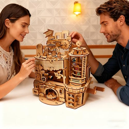Wooden 3D Puzzle for Adults DIY Model Kits Wood Mechanical Crafts Set to Build Gift for Women Men Age 14+ Years Old - style: game factory