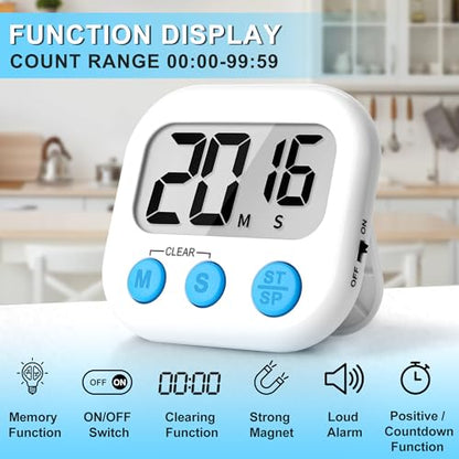 ZILLEEN Classroom Timer for Kids Teachers 2 Pack Digital Timers, Black & White - color: Black & White