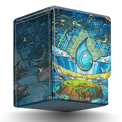 Card Deck Box for MTG Card Storage Box Holds 100 Plus Single Sleeved Cards with Trading Cards Games TCG Yugioh etc. (5 Pack) - color: Five Colors