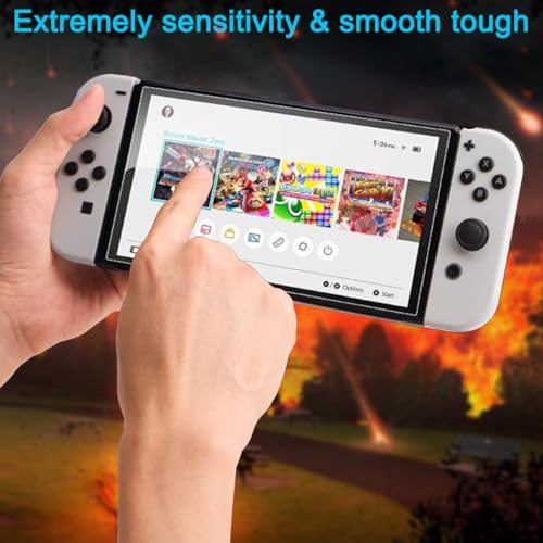Compatible with Switch 2 Screen Protector 2025, 3 Pack Tempered Glass with Installation Frame, High Hardness, HD Clear, Bubble-Free, Screen Guard for Switch 2 Console