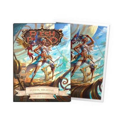 Dragon Shield | Flesh & Blood Art Sleeves | 100 CT - Smooth & Tough Premium TCG Sleeves | Compatible with Pokemon, One Piece & Magic the Gathering | Puffin, Hightail - color: Puffin, Hightail