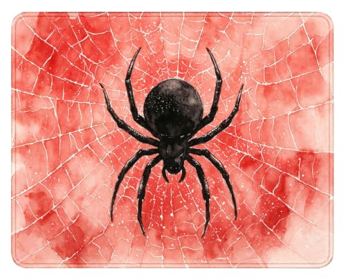 Customized Watercolor Spider Mouse Pad, Office Desktop Computer Mouse Pad | High Density Smooth Surface, Anti Slip Rubber Bottom Stable And Not Displaced, Exquisite Lock Edge Wear-Resistant And Durable - color: Spider Mouse Pad