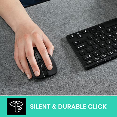 Perixx PERIMICE-621B Wireless Mouse - Silent Click with Ergo Design - Compatible for Desktop and Laptop PC - Wireless 2.4 GHz - Black - style: - Wireless Black