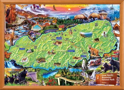 MasterPieces - 1000 Piece Jigsaw Puzzle, Great Smoky Mountains National Park, Fun for Adults, Family, Kids 19.25"x26.75" - style: Great Smokey Mountains