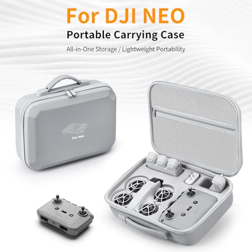Carrying Case for DJI Neo RC N3/N2 Remote Controller, Portable Shoulder Bag | Case for DJI Neo Drone, Fly More Combo, battery,charger plug and Accessories (PU Leather Case Only)
