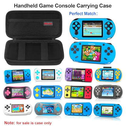 Elonbo Carrying Case for TEBIYOU/ WELLST·G/ TaddToy/ Beijue/ FAMILY POCKET/ CCTU/ X-JOYKIDS/ GREENCREEK/ Beico/ KAVOYI/ GuaiyeyeAP Handheld Game Console, Portable Electronic Gaming Player Bag, Black - color: Black