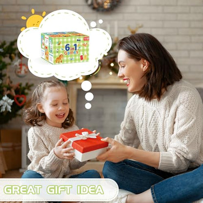 Card Games for Kids, Go Fish,Old Maid,Memory Match,Slap Jack,Crazy 8s,War-6 Pack Classic Fun & Educational Games for Family Game Night,Great Gift for Birthday Christmas Holiday Easter Basket Stuffers