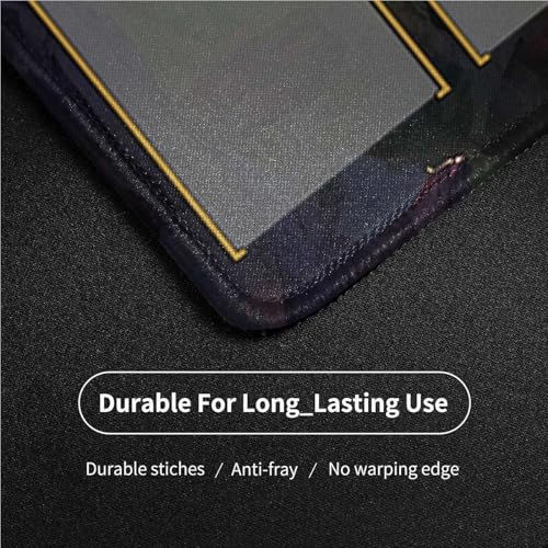 MTG Stitched Edges Mats, 24 x 14 inches MTG Playmat with Zones for MTG Trading Card Game Playmats Smooth Surface Battle Game Rubber Collection - color: Forest House With Zones