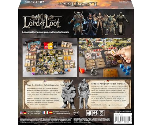 Lord of Loot, co-op Fantasy Board Game, Ages 14+, 1-5 Players, 60-90 Min Playing Time, English and German