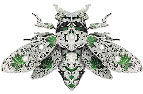 Piececool Metal 3D Puzzles for Adults, Cicada 3D Model Building Kits Insect Themed Animal Fashion Brooch Assembling DIY Crafts Creative Gifts - color: Cicada