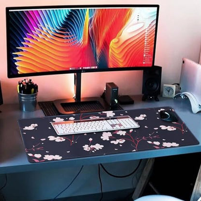 XXL Gaming Mouse Pad 35.4x15.7 Professional Large Mouse Pad & Computer Game Mouse Mat-90x40 Blackhua - color: 90x40 Blackhua, size: 35.4x15.7x0.1IN