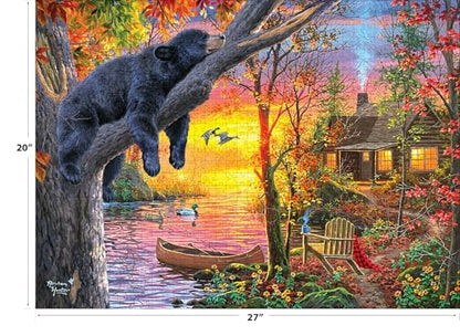 RoseArt - Abraham Hunter - Sleepy - 1000 Piece Jigsaw Puzzle for Adults - style: Sleepy