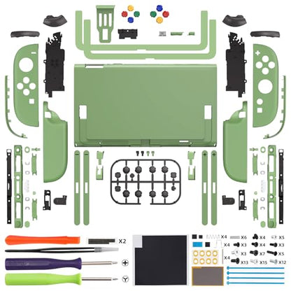 eXtremeRate DIY Replacement Shell Buttons for Nintendo Switch 2, Custom Full Set Rear Back Plate Controller Housing with Button for Switch 2 Handheld Console & Joycon 2 - Deluxe Version - Matcha Green - color: Matcha Green