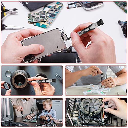 122 in 1 Precision Screwdriver Set With CR-V Steel Bits(Grey) | Magnetic Repair Tool Kit with Case for Repair Computer, Phone, PC, Cellphone, Laptop, Game Console, Watch, Glasses etc - color: Grey