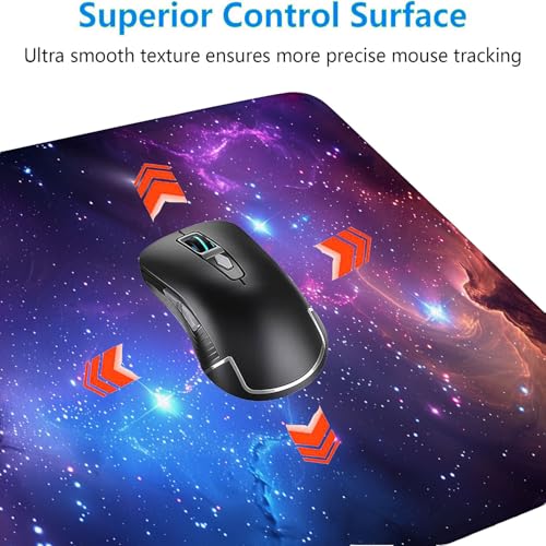 Galaxy Gaming Mouse Pad Starry Sky Planet Black Hole Extended Gaming Mouse Pad Mat with Stitched Edge Non-Slip Base Big Mouse Pad 31.5"x11.8" Office Computer Keyboard Laptop Home - color: Galaxy_008, size: 11.8" x 31.5"