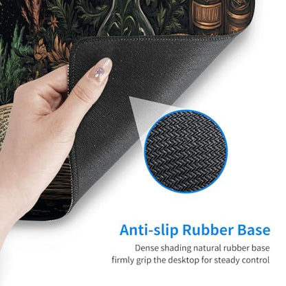 Dark Academia Mouse Pad XL Large Mousepad Non Slip Rubber Base Desk Mat for Laptop Computer Gaming 31.5" X 12" - color: Dark Academy