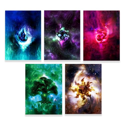 120ct Magic Themed(Plain) Art Card Sleeve Standard Size Card Protector Board Game Matte Card Sleeves for Trading Card Game Cover Shield