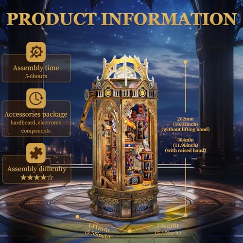 3D Wooden Puzzles for Adults 3D Puzzles Model kit Stress-Relief Toy with Mechanical Rotation Bookshelf Ideal Gift for Adults and Teens- The Lantern of Gaiaxy - color: The Lantern of Gaiaxy