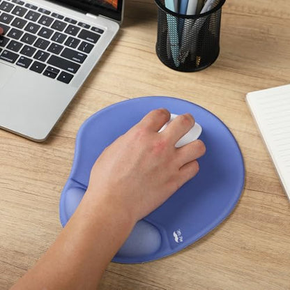 Mr. Pen- Ergonomic Mouse Pad with Wrist Rest | Dusky Blue-Purple Breathable Fabric with Memory Foam Cushion, Non-Slip Rubber Base, Gel Mouse Pad with Wrist Support - color: Dusky Blue-Purple