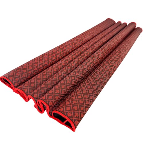 Speed Cloth Poker Table Fabric - 108X60 Inch Section of Suited Casino Card Game Table Felt Top Cover - Red - color: Two-tone Red