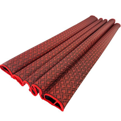 Speed Cloth Poker Table Fabric - 108X60 Inch Section of Suited Casino Card Game Table Felt Top Cover - Red - color: Two-tone Red
