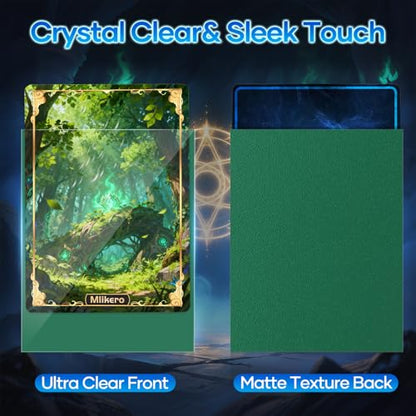 500 Count Card Sleeves, Matte Magic Card Sleeves, Smooth Shuffle & Tear Resistant, Fit for MTG, TCG, CCG (Dark Green) - color: Dark Green, size: 500 Pack