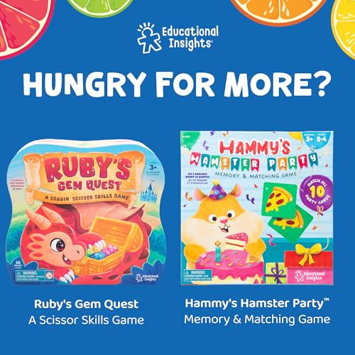 Educational Insights Snack or Splash - Learning Games for Kids Ages 4-8, Toddler Board Games, Strategy Topple Game, Tabletop Family Board Game, Preschool Fine Motor and Color-Matching Toys