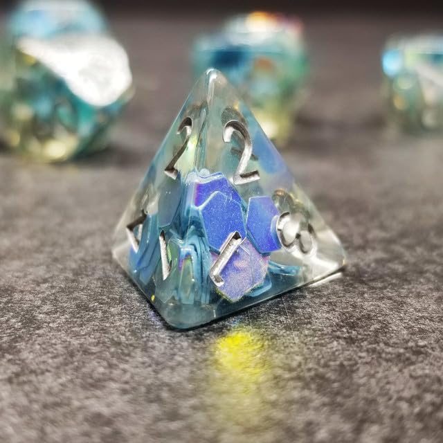 Sage’s Portal Cantrips DND Dice Set - Round Edge Resin 7-PC Polyhedral DND Dice Set for Dungeons and Dragons D&D RPG Tabletop TTRPG (Unbound Creation) - color: Unbound Creation