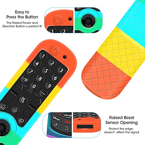 Silicone Case for LG AN-MR21GA 2021 Remote Control [Shockproof] Anti-Slip Protective Cover for LG MR22GA MR23GA MR24GN Magic Remote 2022 2023 2024 Case Sleeve Holder Protector Skin (Rainbow) - color: Rainbow