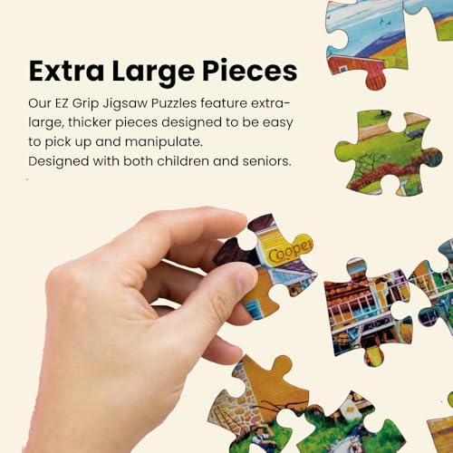 MasterPieces - 500 Piece Jigsaw Puzzle, Large EZ Grip Shapes, Labor Day, Fun for Adults, Seniors, Family, Kids, 19.25" x 26.75" - size: 500 Piece