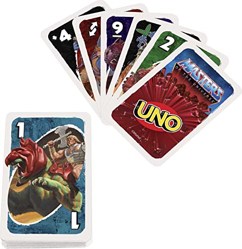 Mattel Games UNO Masters of The Universe Card Game for Kids, Adults and Game Night with Special Rule for 2-10 Players