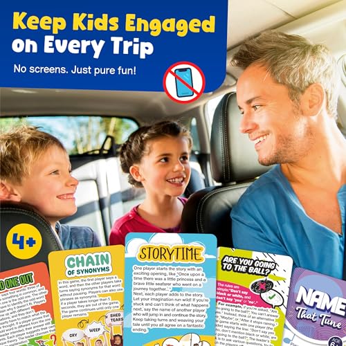 WELL BALANCED Road Trip Games - 55 Fun Car Games for Kids and Adults