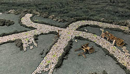 Battle Systems BSTFWA005 River and Roads Modular Fantasy Scenery - Perfect for Roleplaying and Wargames - Multi Level Tabletop Terrain for 28mm Miniatures - Colour Printed Model Diorama - DND - style: Roads and rivers
