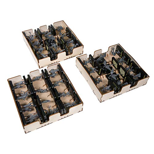 The Broken Token Mansions of Madness Compatible Mad Manor Crate - Wooden Storage Box with Multiple Trays and Dividers
