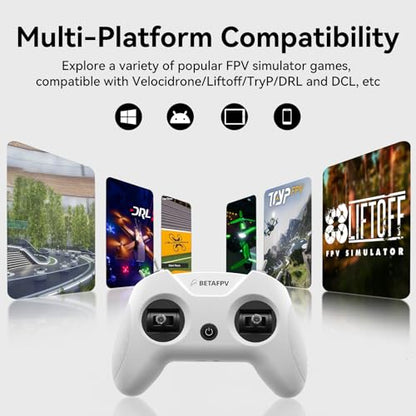 BETAFPV LiteRadio 2 SE ELRS V3 Radio Transmitter Remote Controller, Support BETAFPV Configurator V2, Firmware Update, FPV Simulator, USB-C Charging, Joystick Calibrate, for FPV RC Drone Quad -Mode 2