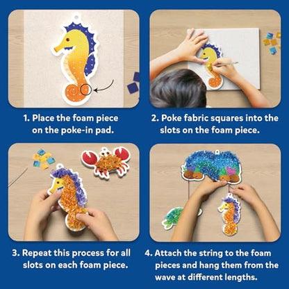 Skillmatics Poke-in Art – Underwater Animals, Mess-Free DIY Wood Craft Kit | Mess-Free Creative Art Kit for Kids, 5 Foam Pieces, DIY Room Decor, Gifts for Girls & Boys Ages 4, 5, 6, 7, 8, 9 - style: 7. Underwater Animals