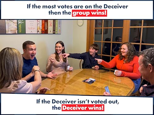 Deceiver: A Social Deduction Card Game for Fun Family Game Nights & Parties